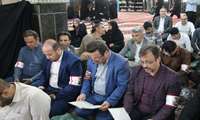 حضور  مدیر شبکه بهداشت و درمان به همراه پرسنل در مراسم سالگرد شهادت شهدای خدمت