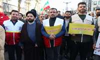 شرکت پرسنل شبکه بهداشت ودرمان بهارستان در راهپیمائی اعتراض به اعتشاشات اخیر