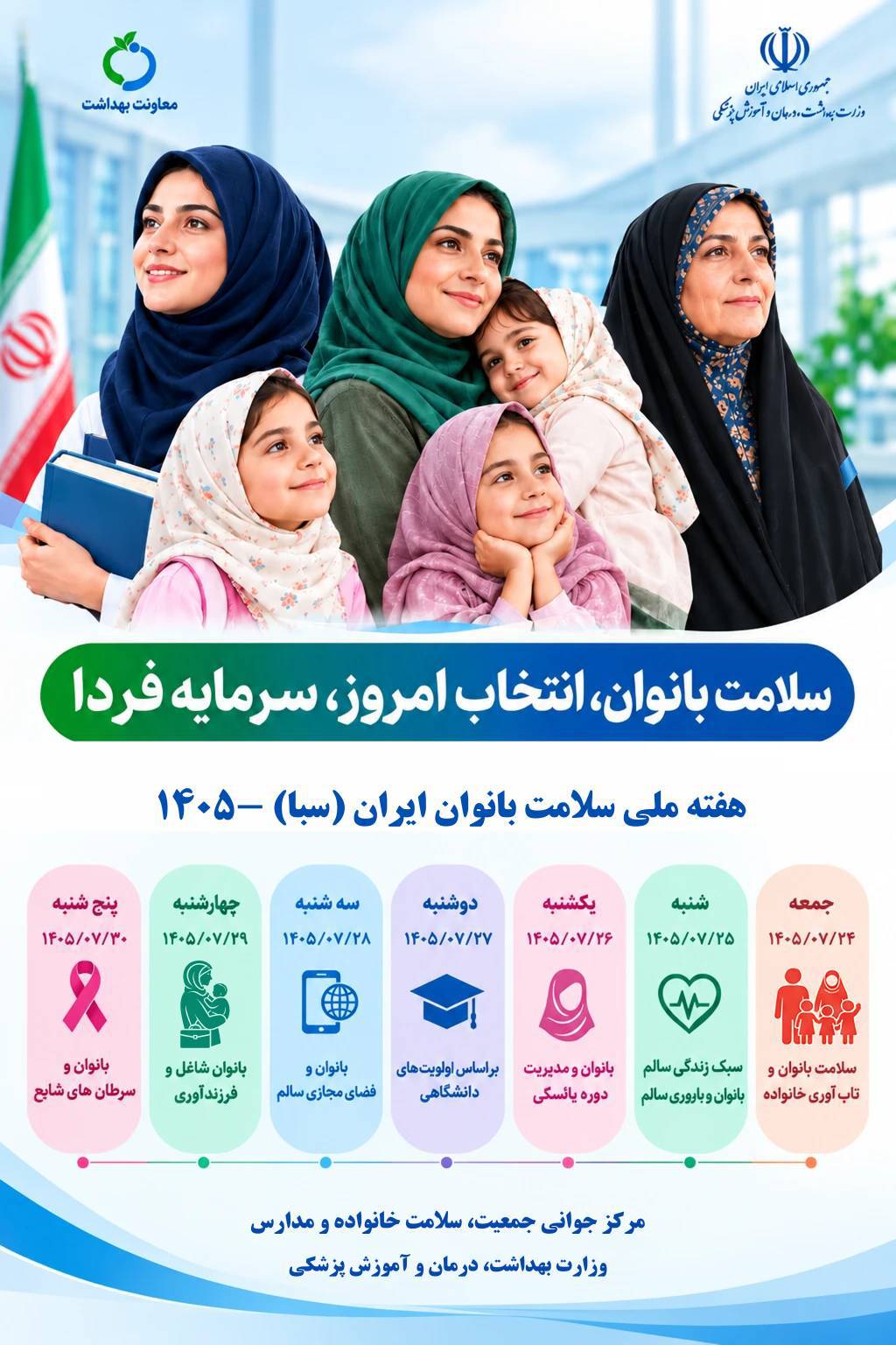 سلامت بانوان ، انتخاب امروز ، سرمایه فردا  